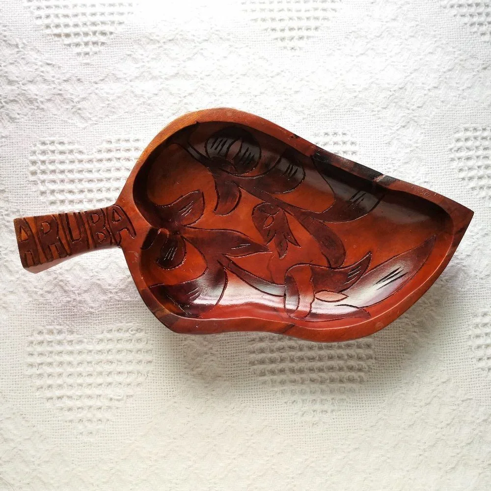 Aruba Carved Art Solid Wood‎ Platter 13